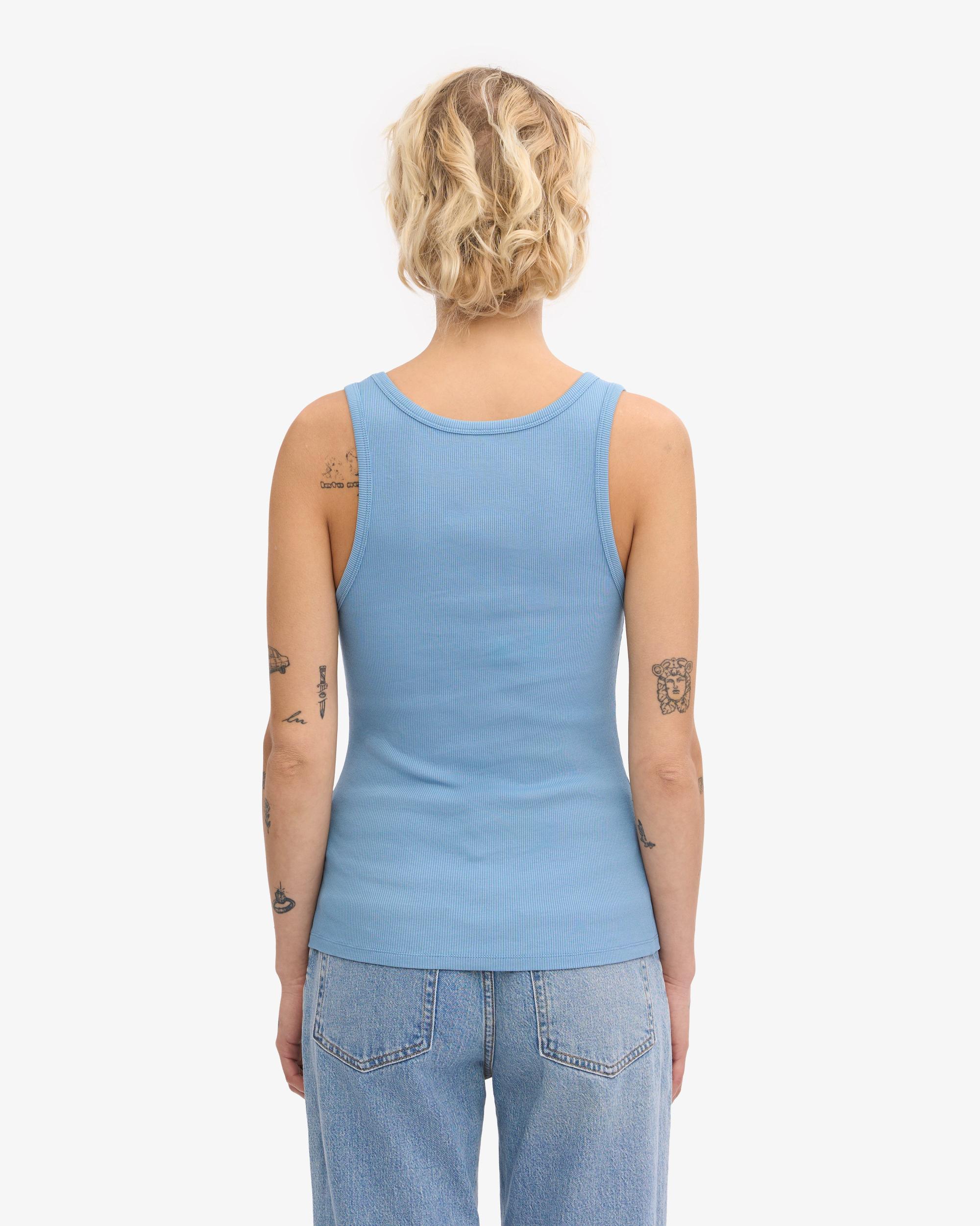 Women Organic Rib Tank Top - Coffee Brown Product Image