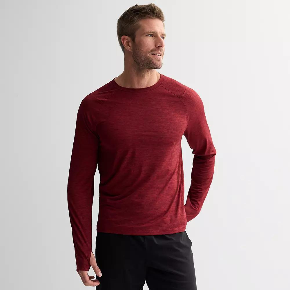 Men's Tek Gear® Dry Tek Long Sleeve Shirt, Size: Large, Mineral Black Cd Product Image