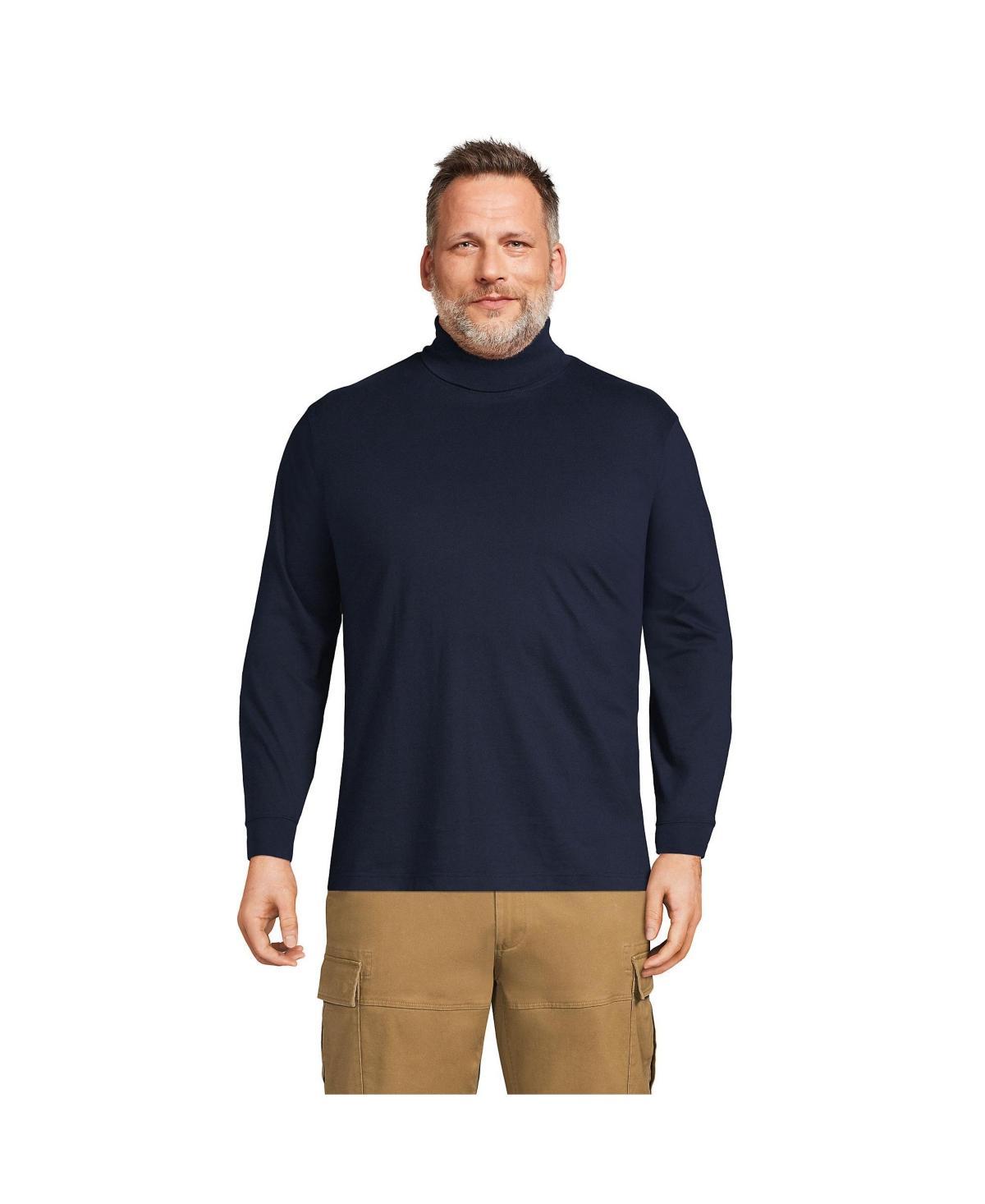 Big & Tall Lands' End Super-T Classic-Fit Turtleneck, Men's, Size: 3XB, Black Product Image