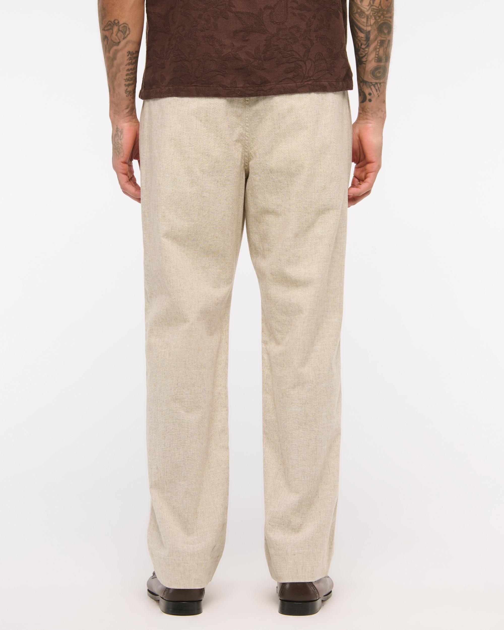 Loose Linen-Blend Pull-On Pant Product Image
