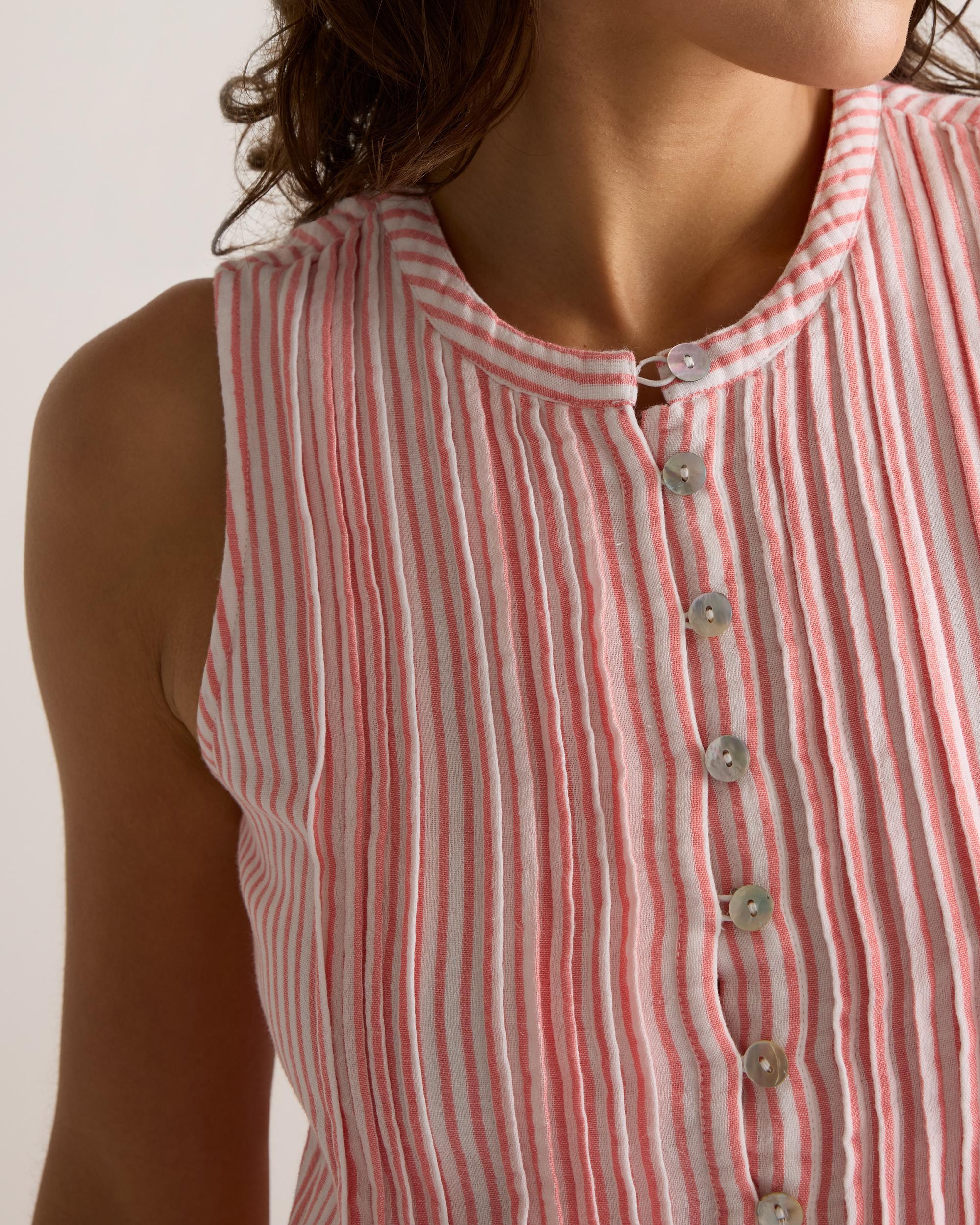 Quince | Women's Gauze Sleeveless Swing Dress Size XS, Organic Cotton Product Image