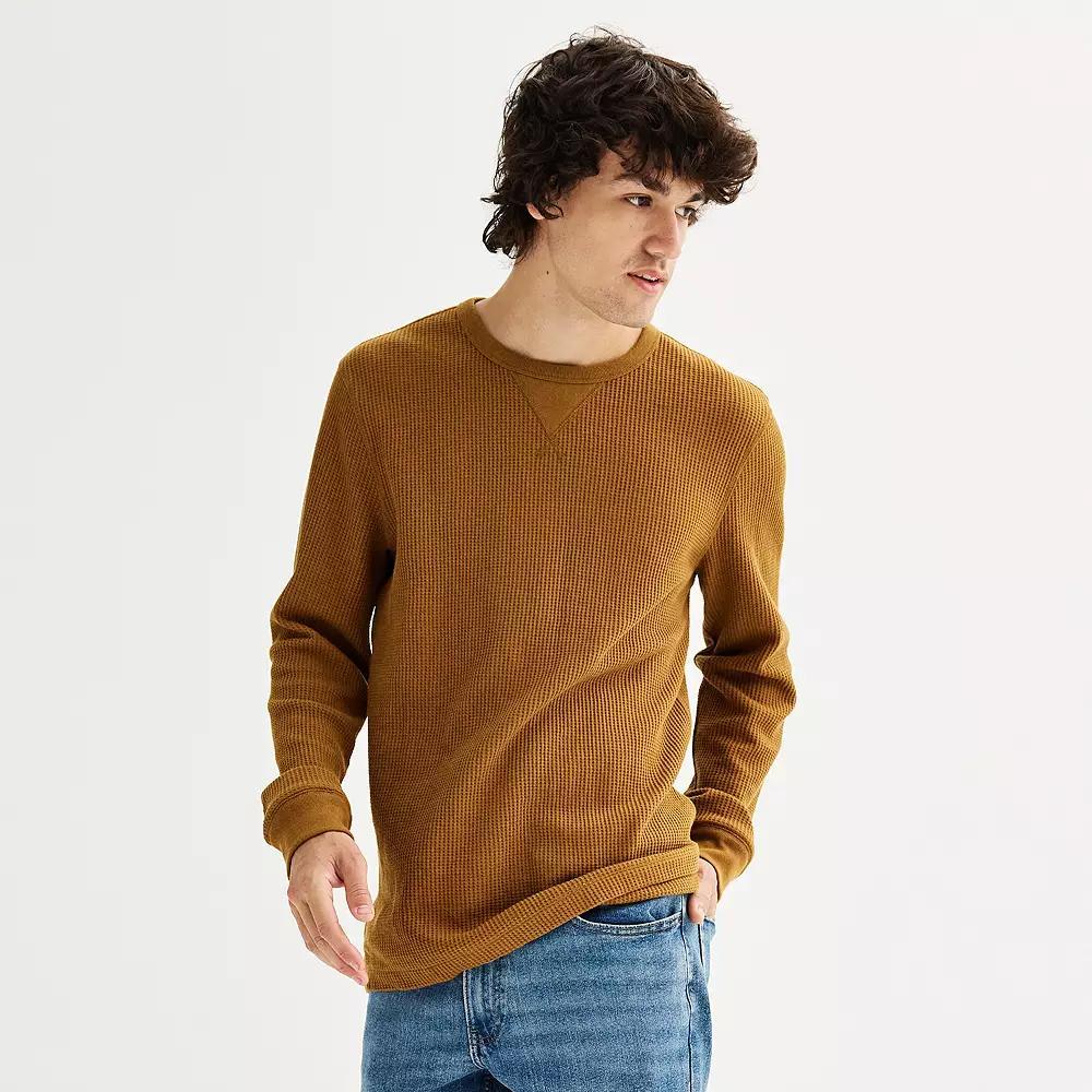 Men's Sonoma Goods For Life® The Essential Waffle Thermal Tee, Size: XXL, Purple Product Image