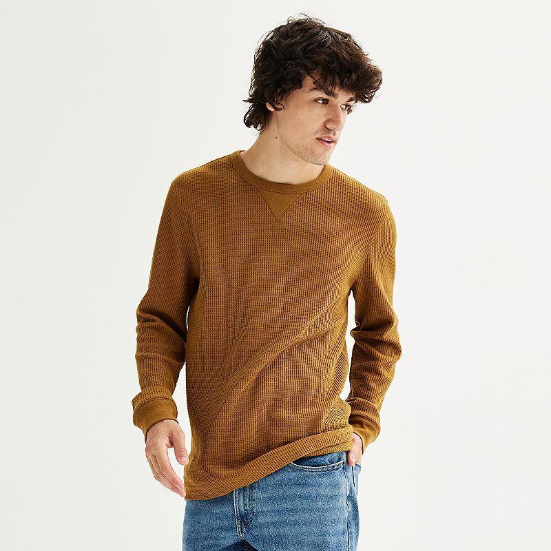 Men's Sonoma Goods For Life® The Essential Waffle Thermal Tee, Size: XXL, Purple Product Image