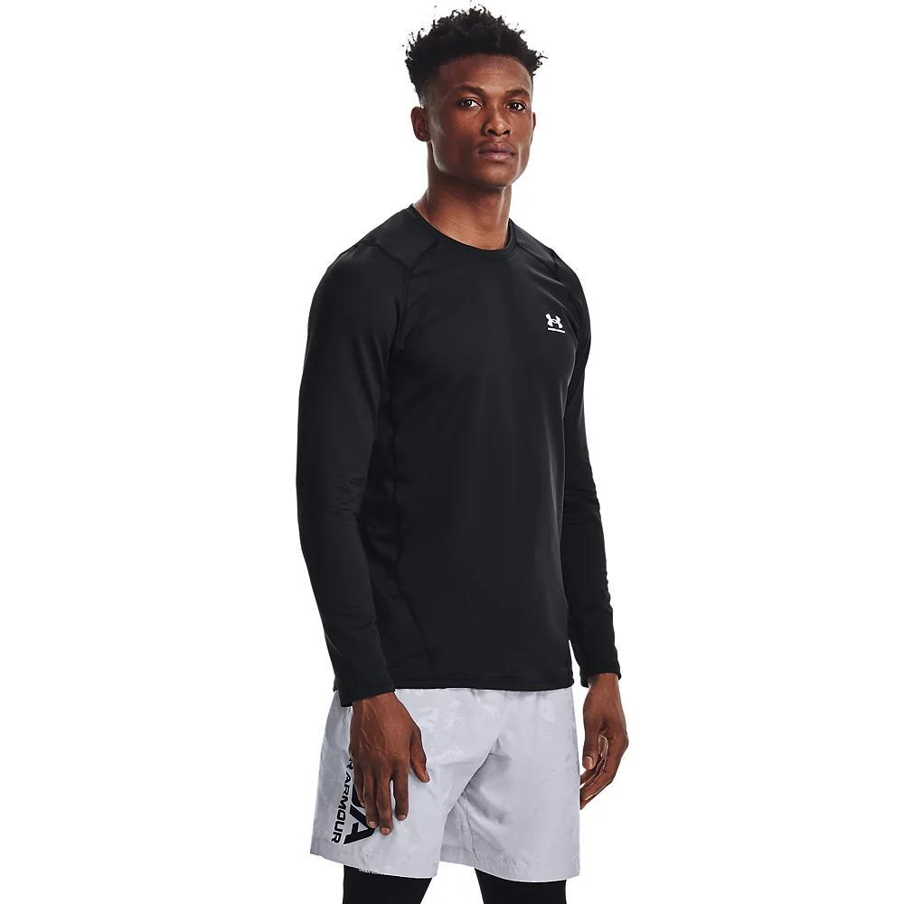 Men's Under Armour ColdGear® Fitted Crew, Size: 3XL, Black White Product Image