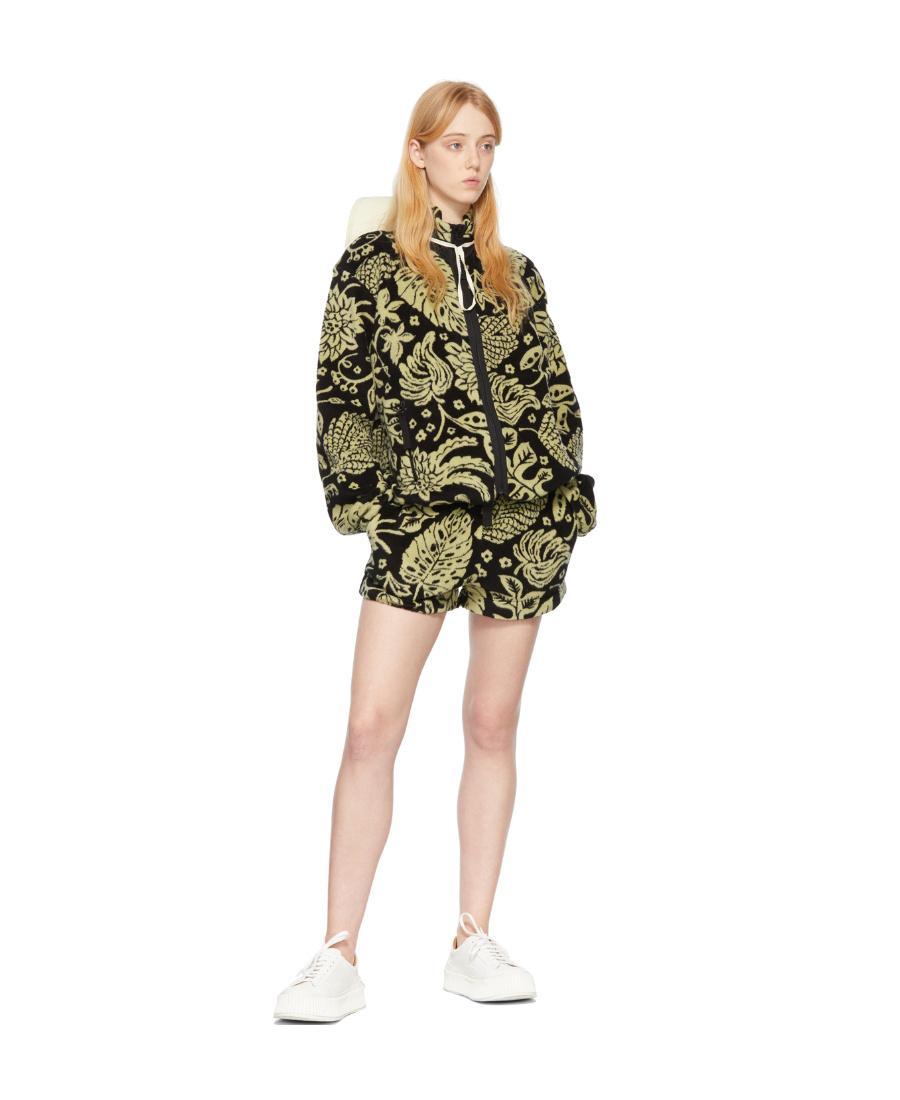 JIL SANDER Pattern Printed Cotton Shorts In Nude Product Image