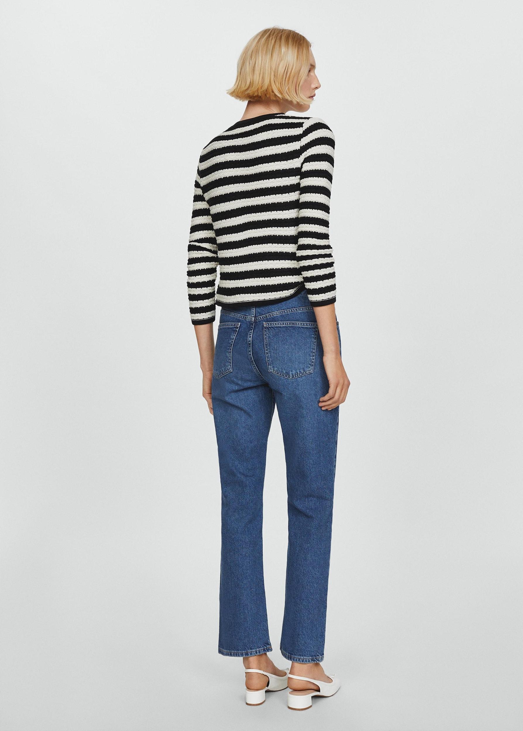 Striped cardigan with jewel buttons - Women | MANGO USA Product Image