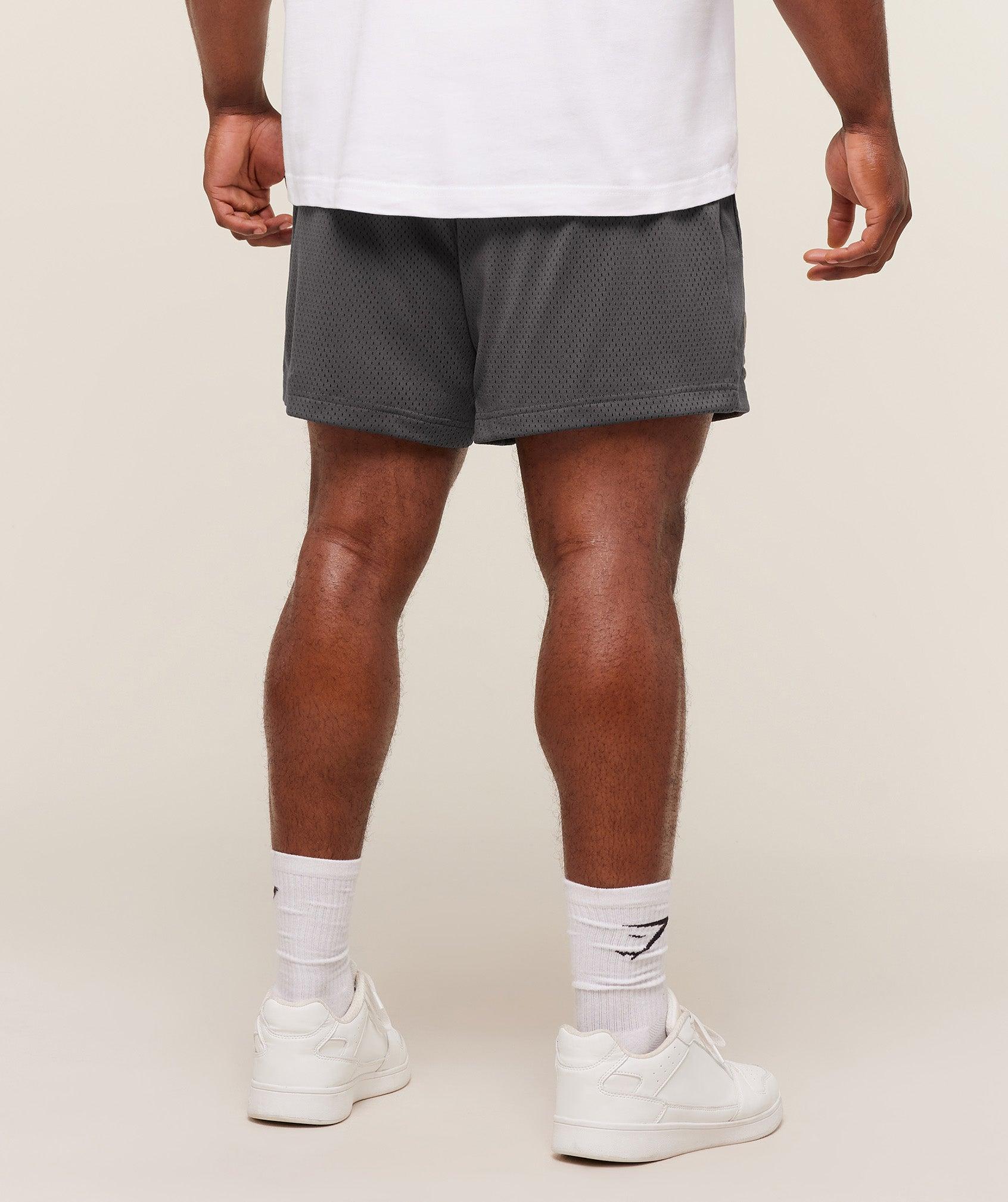 Gymshark Gymshark Lifting Barbell Mesh 5" Short - Onyx Grey Male Product Image