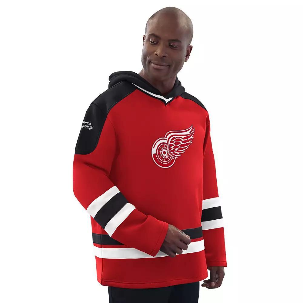 Mens Starter /Black Detroit Wings Hockey Pullover Hoodie Product Image