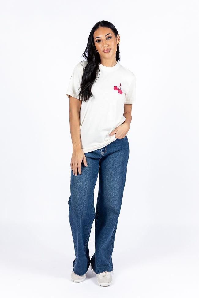 I Love You Cherry Much Ivory Comfort Color Graphic Tee SALE Product Image