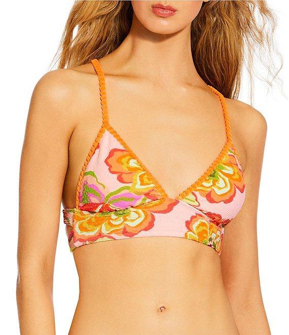 GB Bright Bloom Scrunchie Textured Side Tie Swim Bottom Product Image