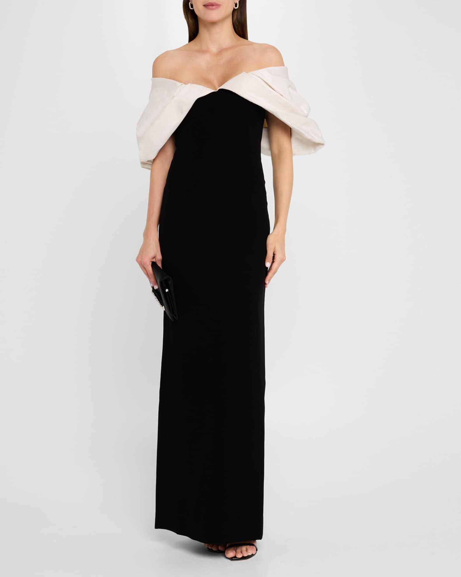 Cloud Drape Off-The-Shoulder Velvet Gown Product Image