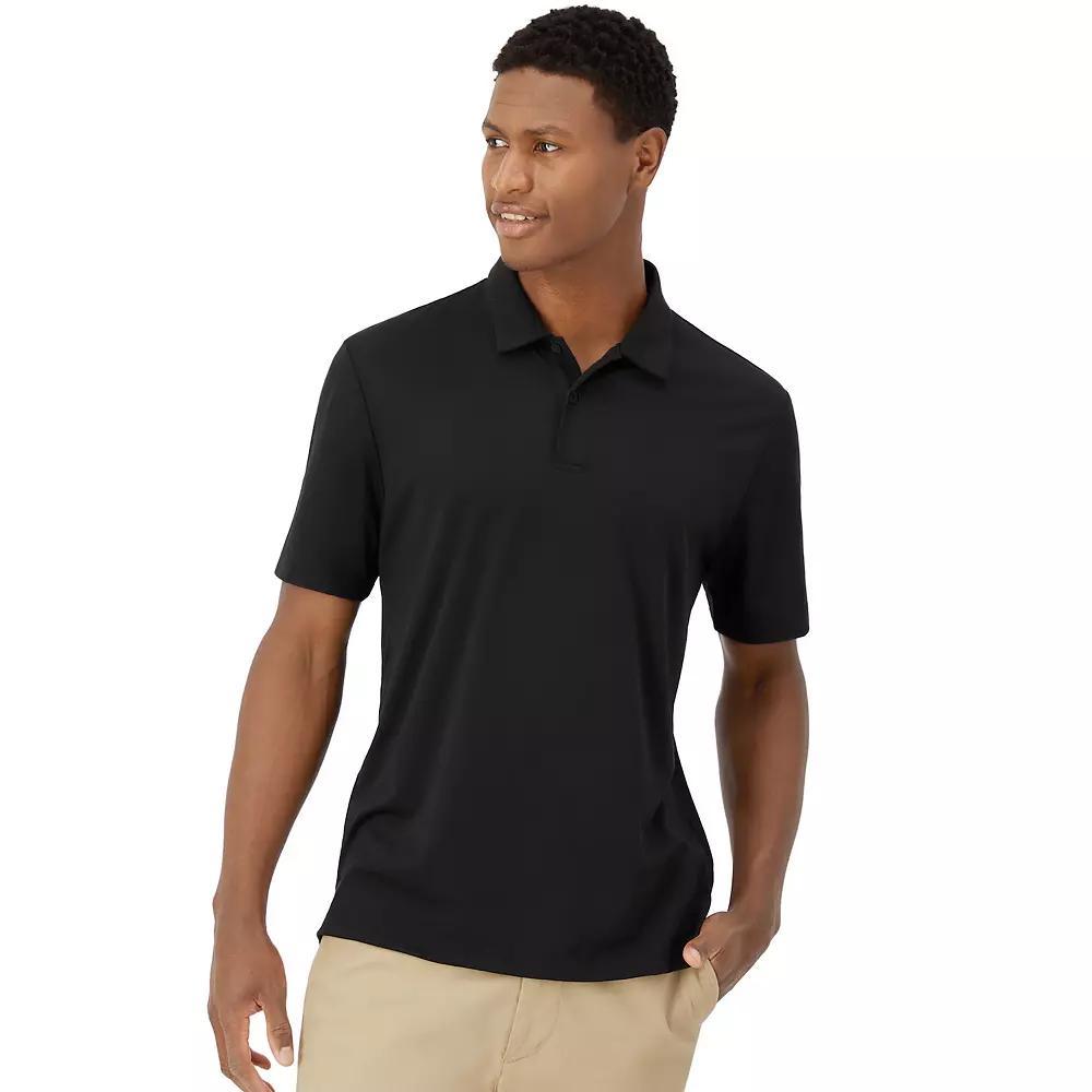 Men's Hanes Moves™ Short Sleeve Performance Polo, Size: XXL, Gray Encore Product Image