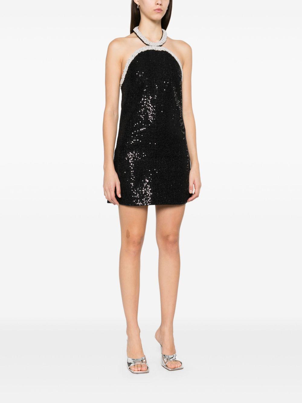 bouclé pearl-trim mini dress Product Image