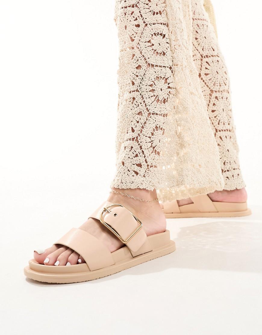 ASOS DESIGN Frozen double strap slider Product Image