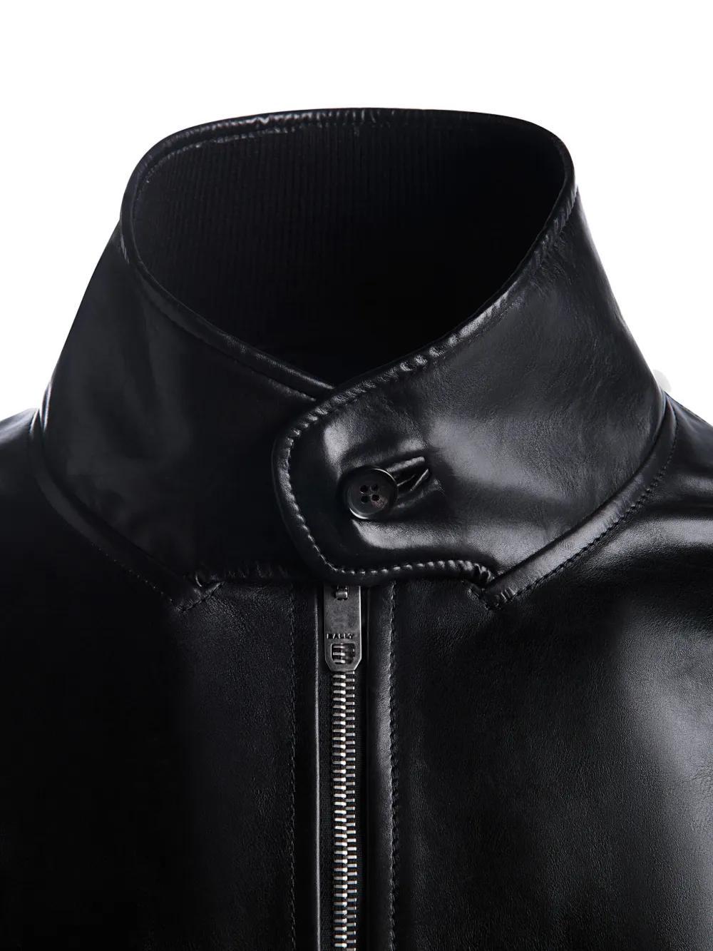 cropped leather jacket Product Image