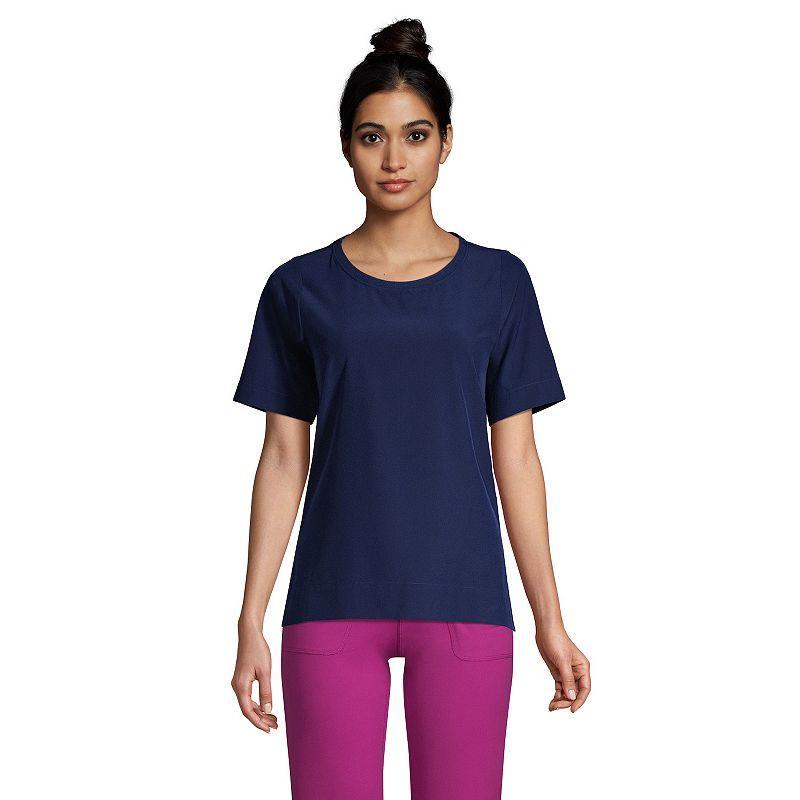Women's Lands' End 365 Commuter Elbow-Sleeve Tunic Top, Size: Small, Deep  Blue Product Image