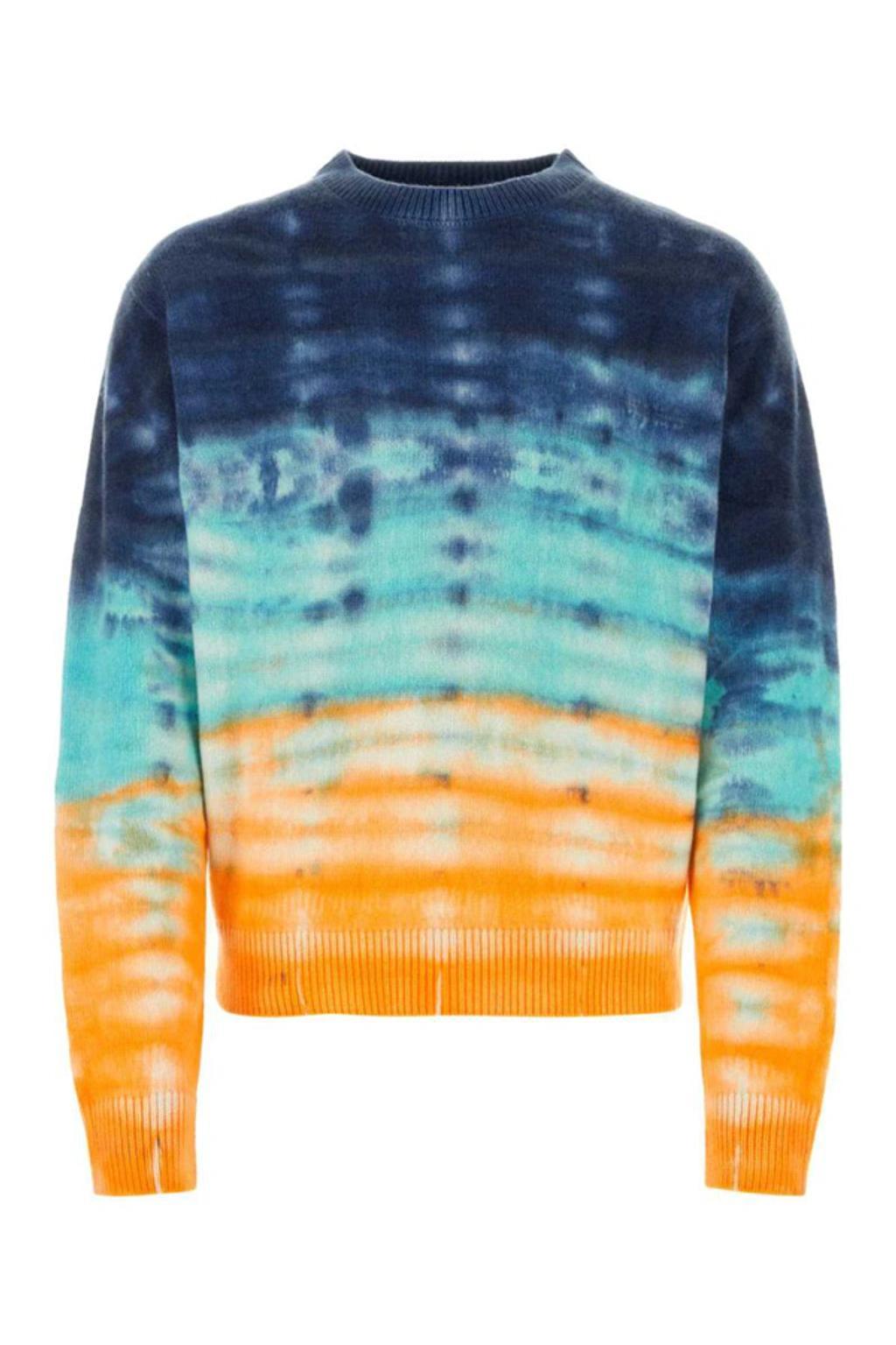 THE ELDER STATESMAN Sonar Cashmere Sweater In Cyan Product Image