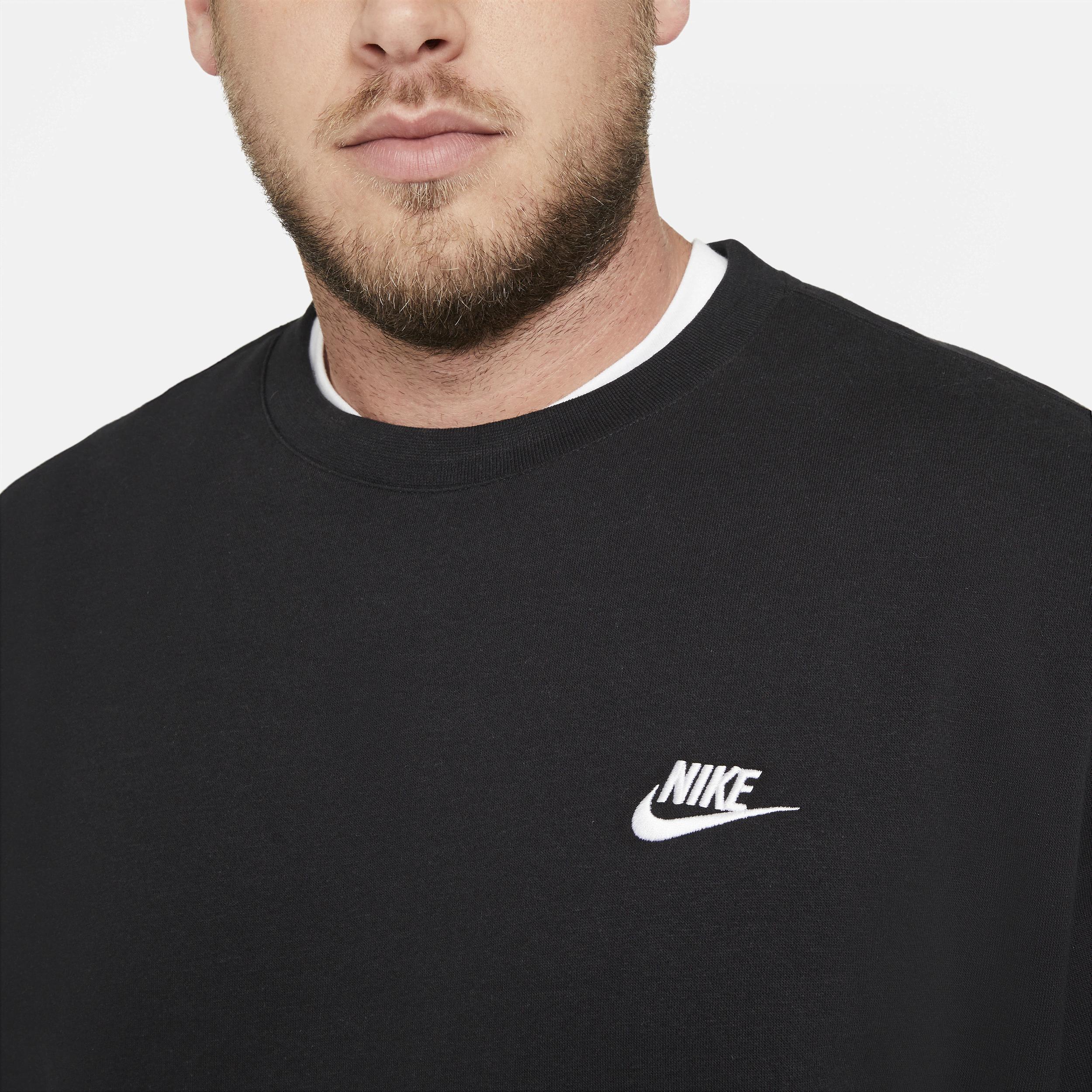 Men's Nike Club Fleece Crew, Size: Large, Dark Gray Grey Product Image