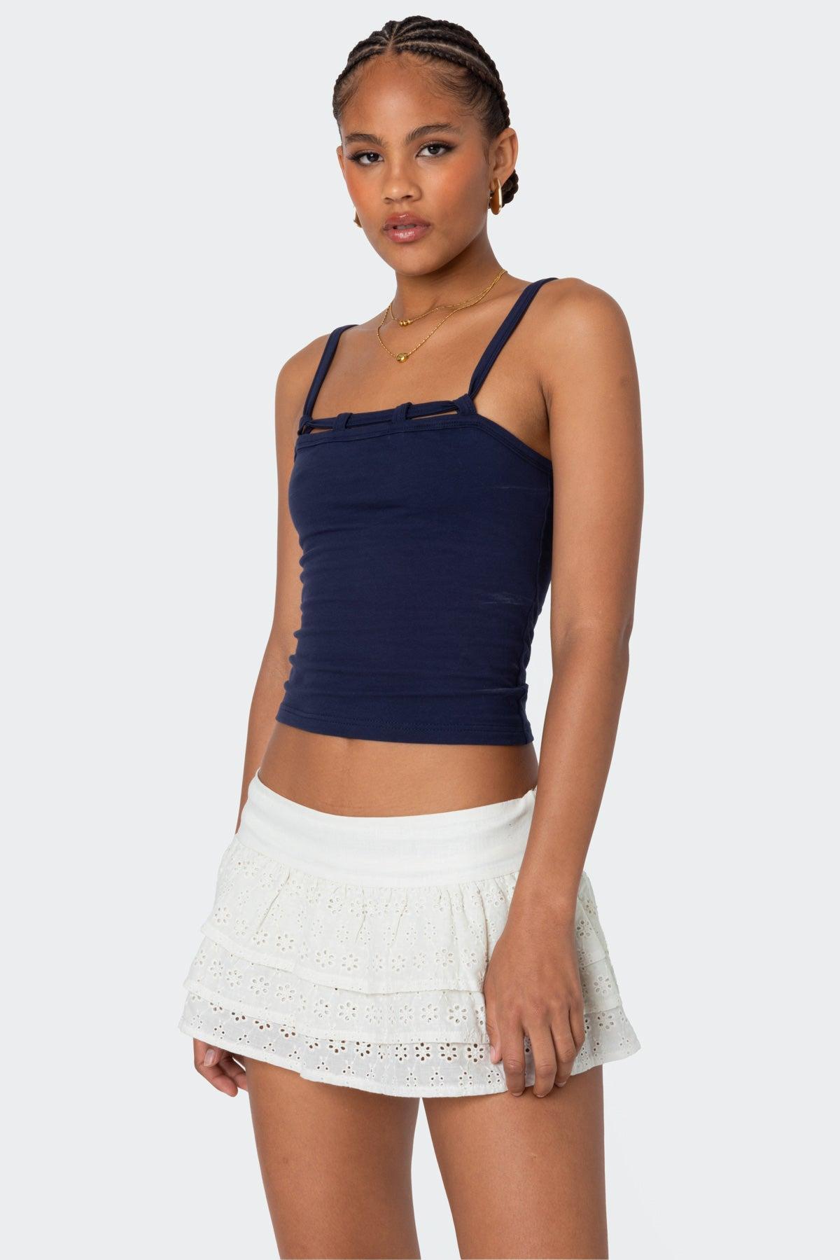 Looped Neckline Tank Top Product Image