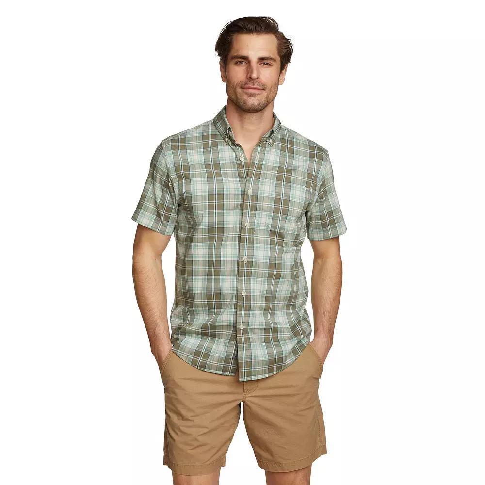Men's Eddie Bauer UPF 50 Voyager Short Sleeve Button-Down Shirt, Size: Small, Dijon Product Image