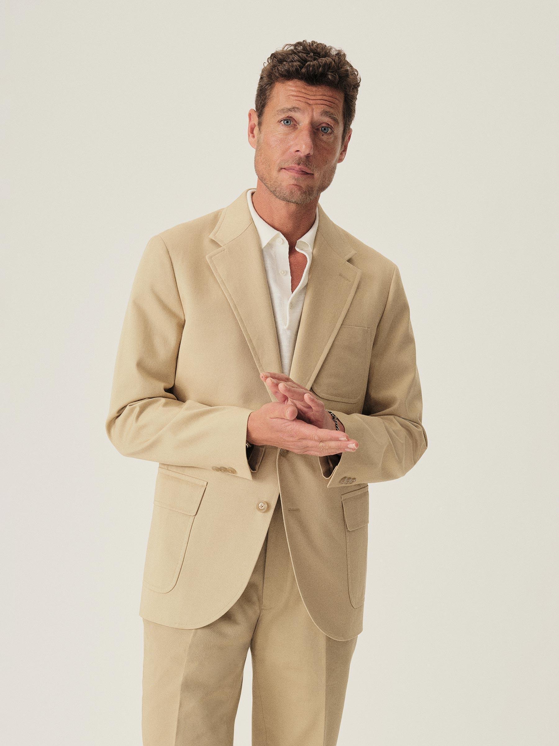 Warm Khaki Italian Twill Graduate Blazer Product Image