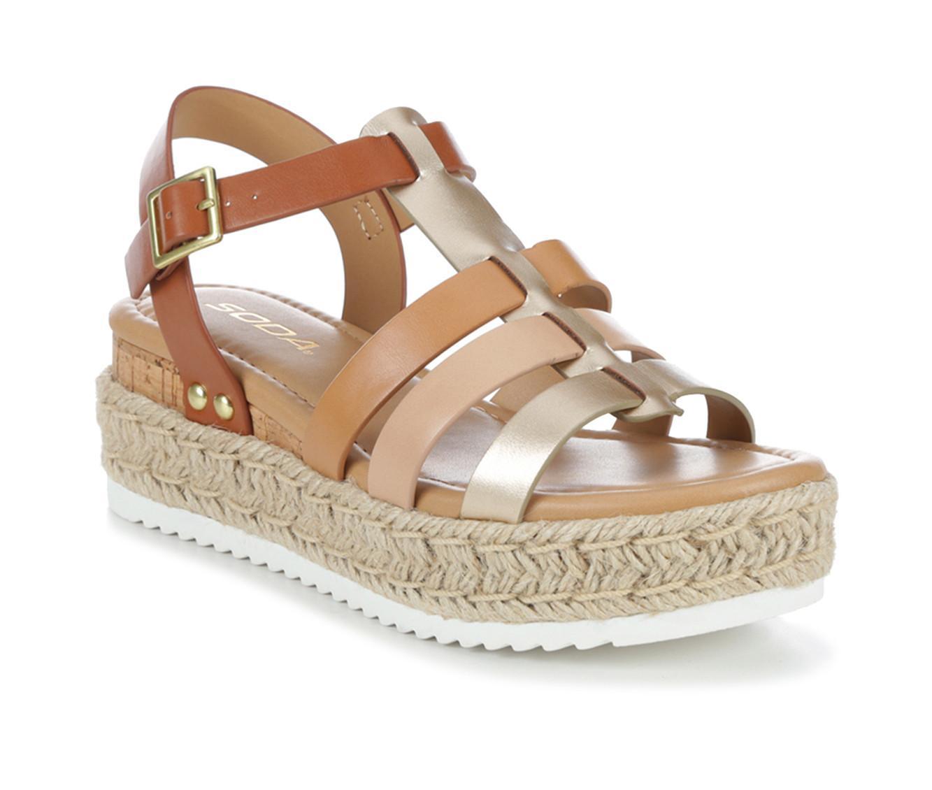 Women's Soda Trader Espadrille Wedge Sandals Product Image