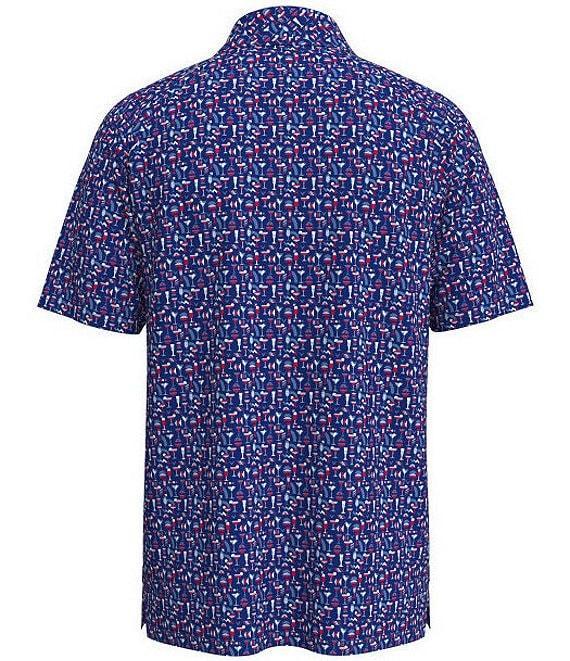 Callaway Cocktail Print Short Sleeve Polo Shirt Product Image