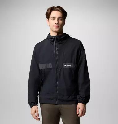 Men's Columbia Spire Valley Hooded Windbreaker, Size: XL, Tuscan Spice Product Image