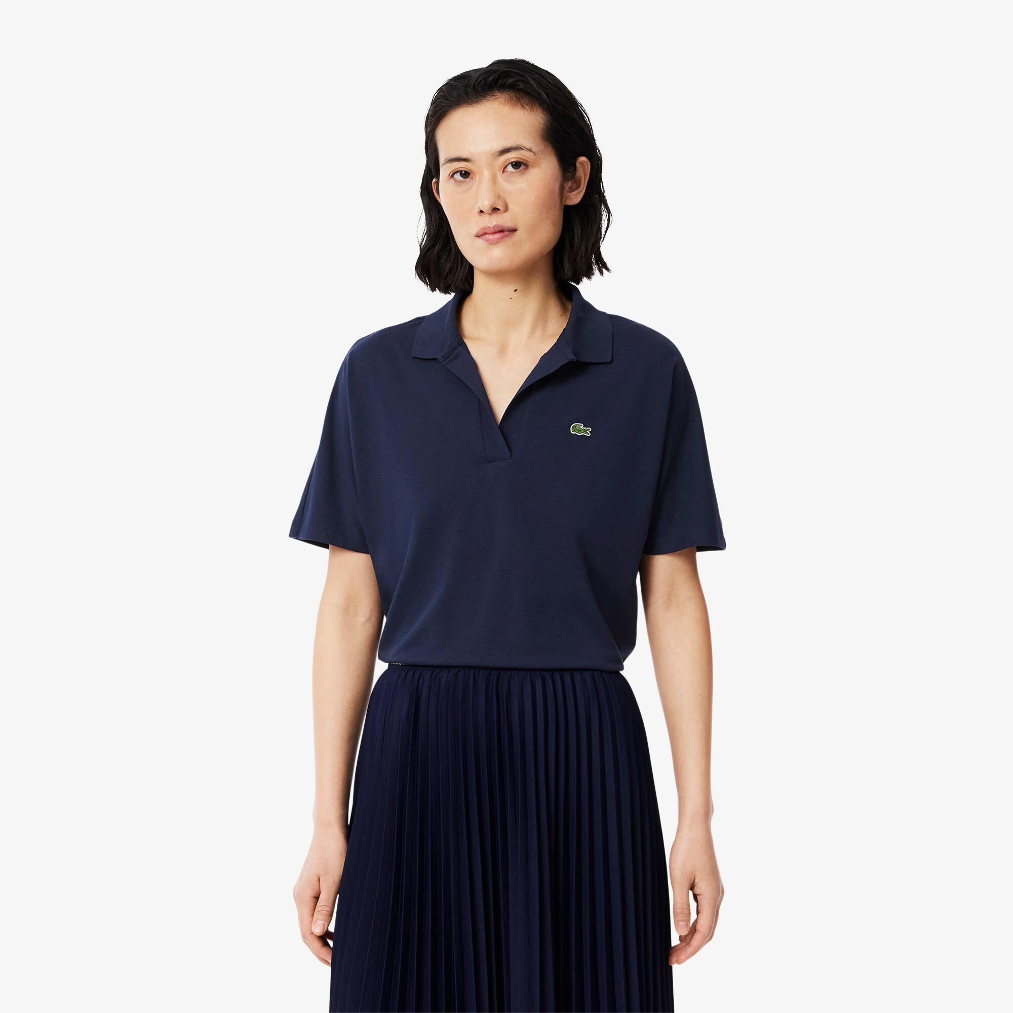Relaxed Fit Fluid Piqué Polo Shirt Product Image