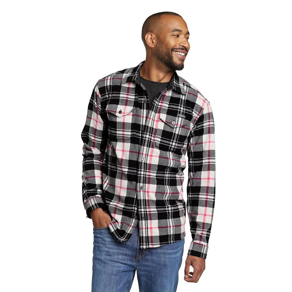 Men's Eddie Bauer Chutes Microfleece Button-Front Shirt, Size: XL, Raven Product Image
