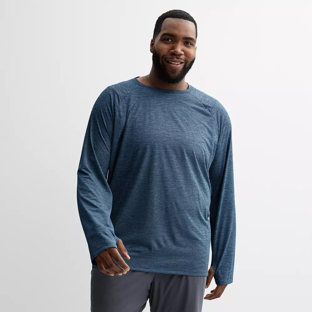 Big & Tall Tek Gear® Dry Tek Long Sleeve Tee, Men's, Size: Medium Tall, Smokey Passion Product Image