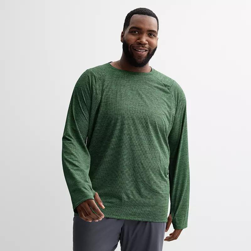 Big & Tall Tek Gear® Dry Tek Long Sleeve Tee, Men's, Size: Medium Tall, Smokey Passion Product Image