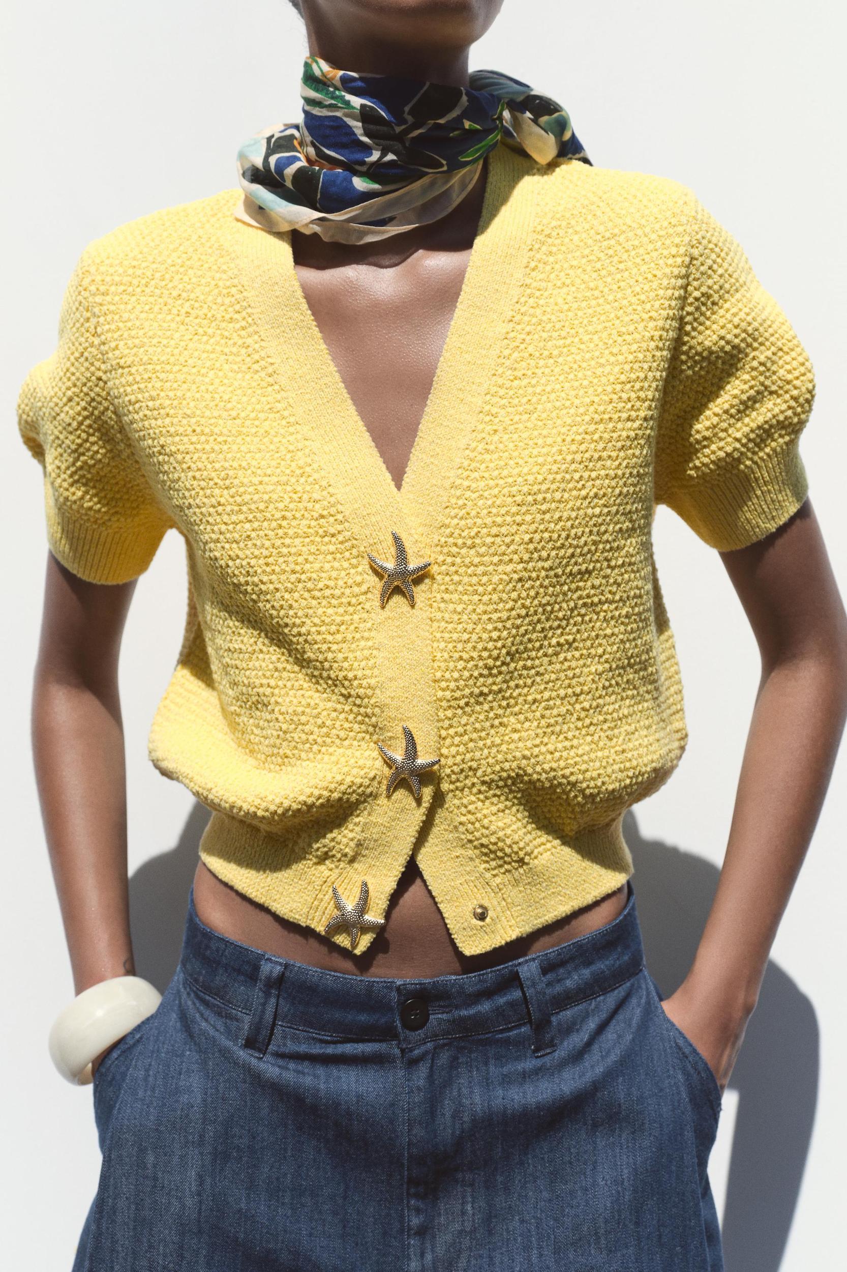 STAR BUTTON KNIT CARDIGAN Product Image