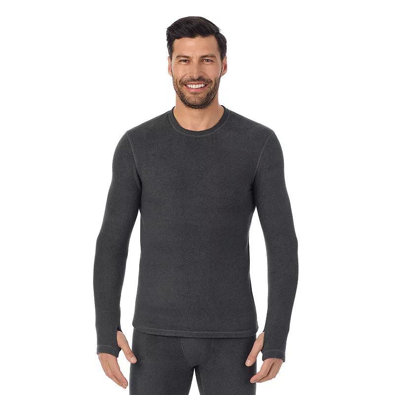 Men's Cuddl Duds® Midweight Fleecewear Performance Base Layer Crew Top, Size: Large, Black Product Image