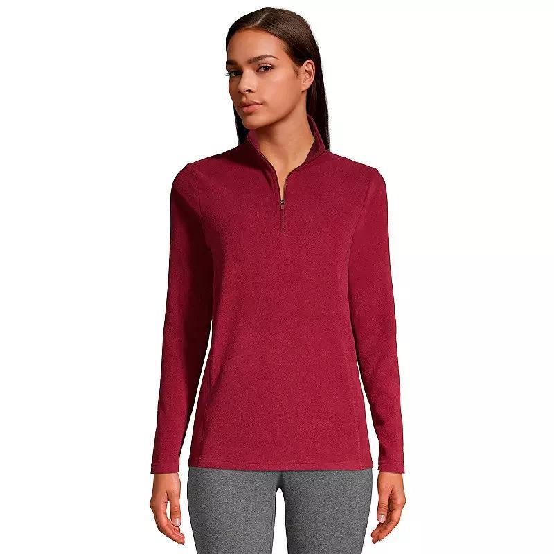 Womens Lands End Quarter-Zip Fleece Pullover Product Image