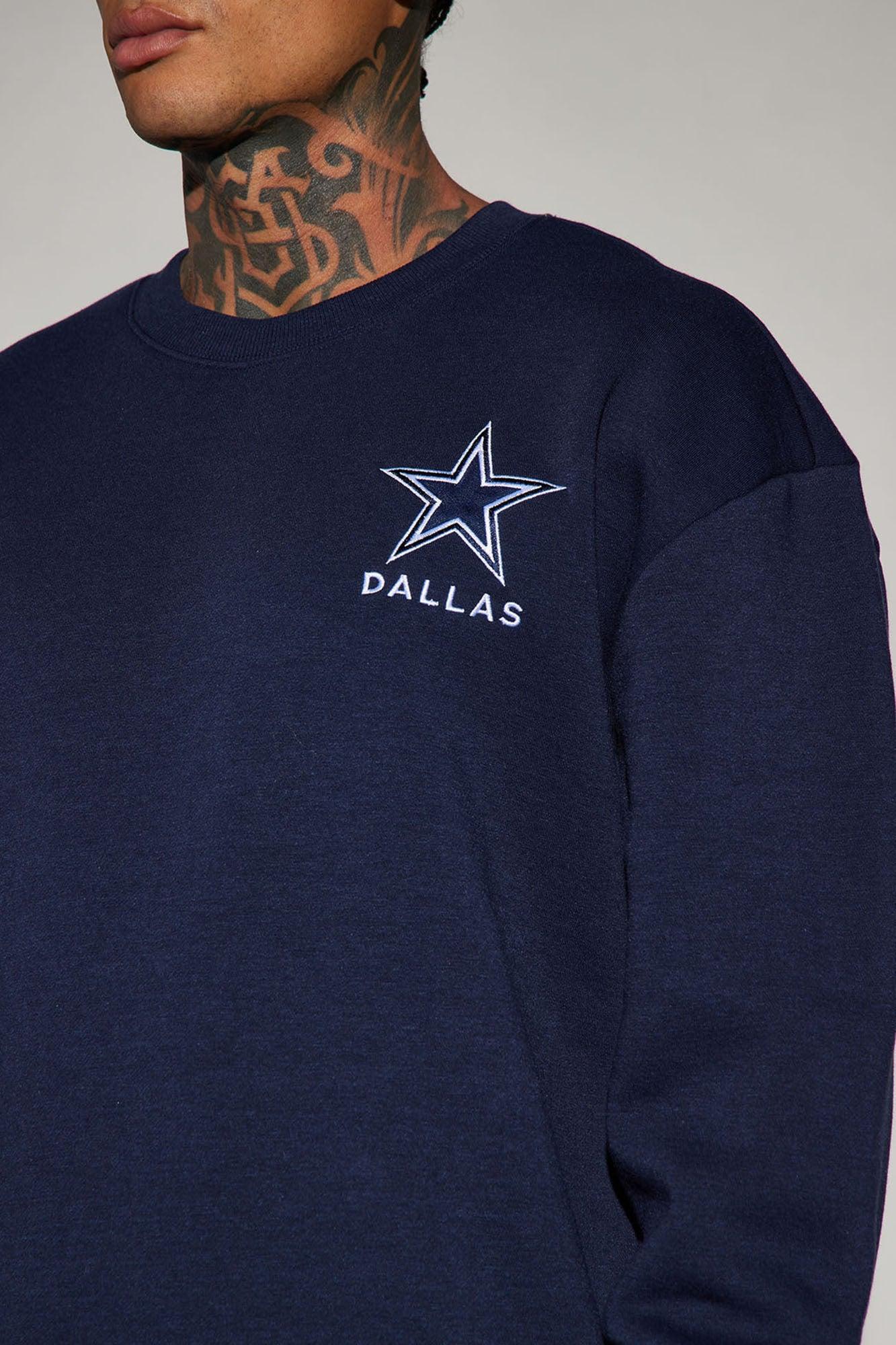 Cowboys Higher Education Fleece Crew Neck Sweater - Navy/combo Product Image
