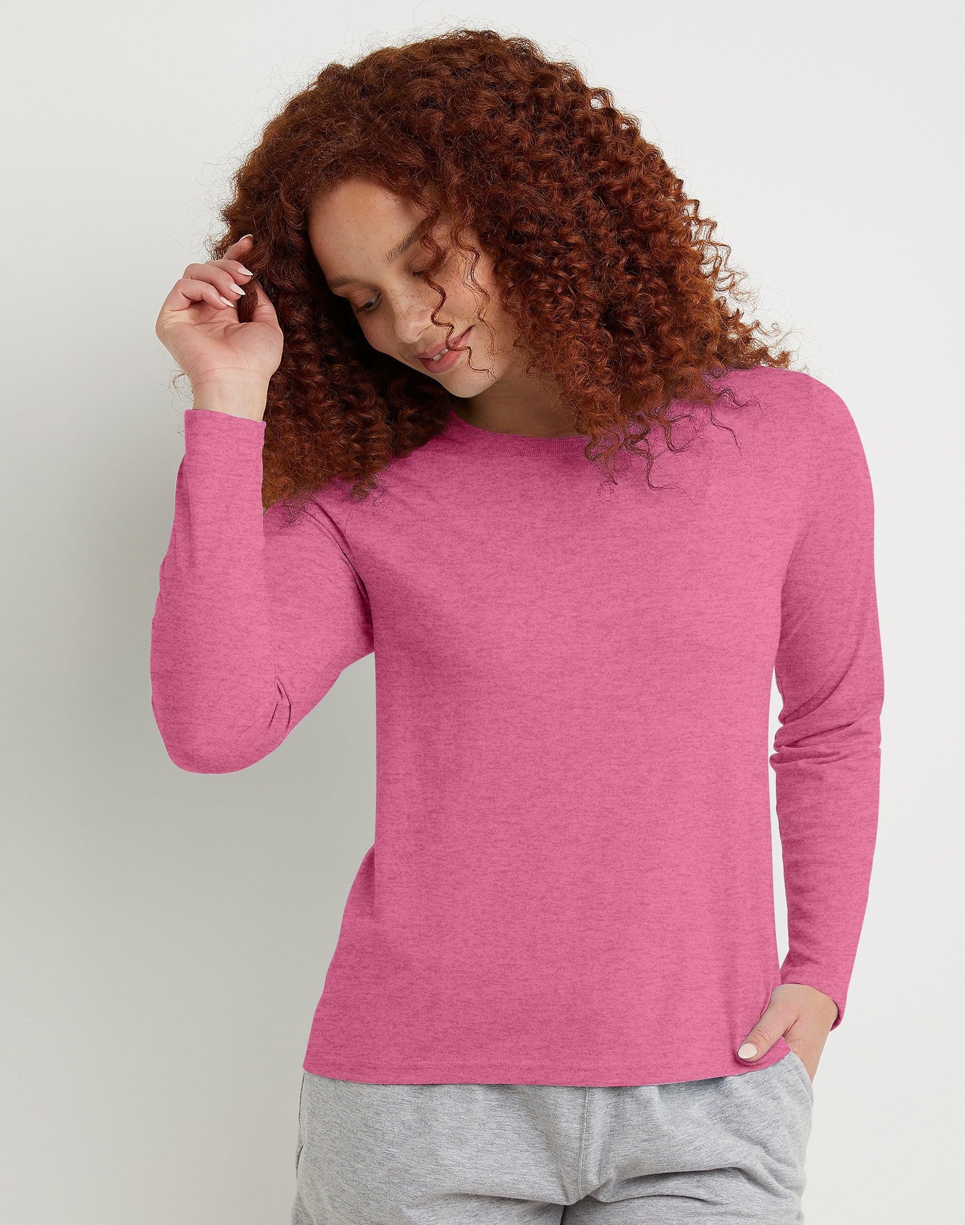 Hanes Originals Womens Tri-Blend Long-Sleeve T-Shirt Black XL Product Image