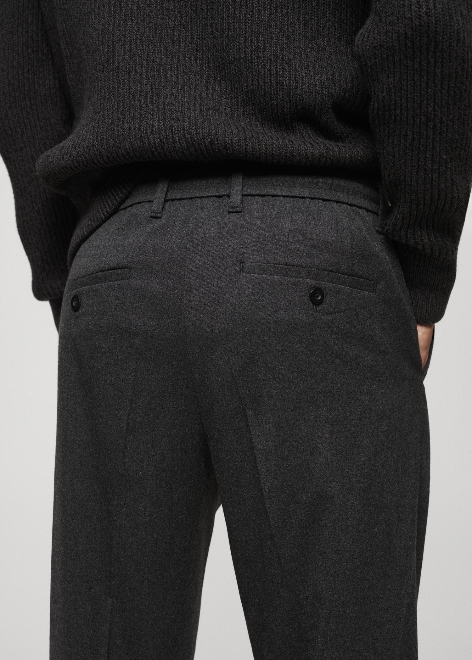 Regular fit cord pleated pants - Men | MANGO USA Product Image