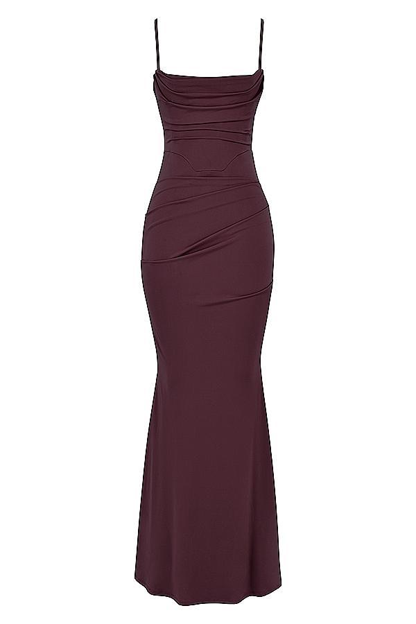 Milena  dark cherry corset maxi dress - sale Product Image