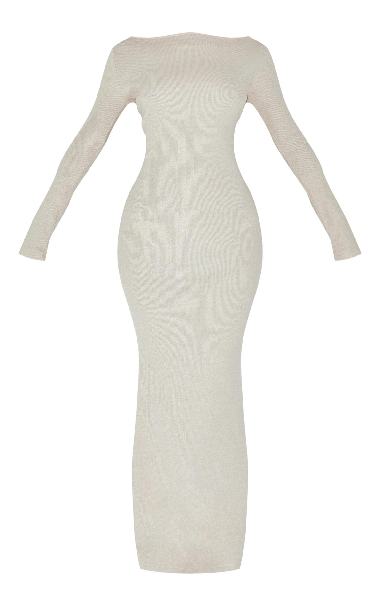 Petite Stone Ribbed Maxi Dress Product Image
