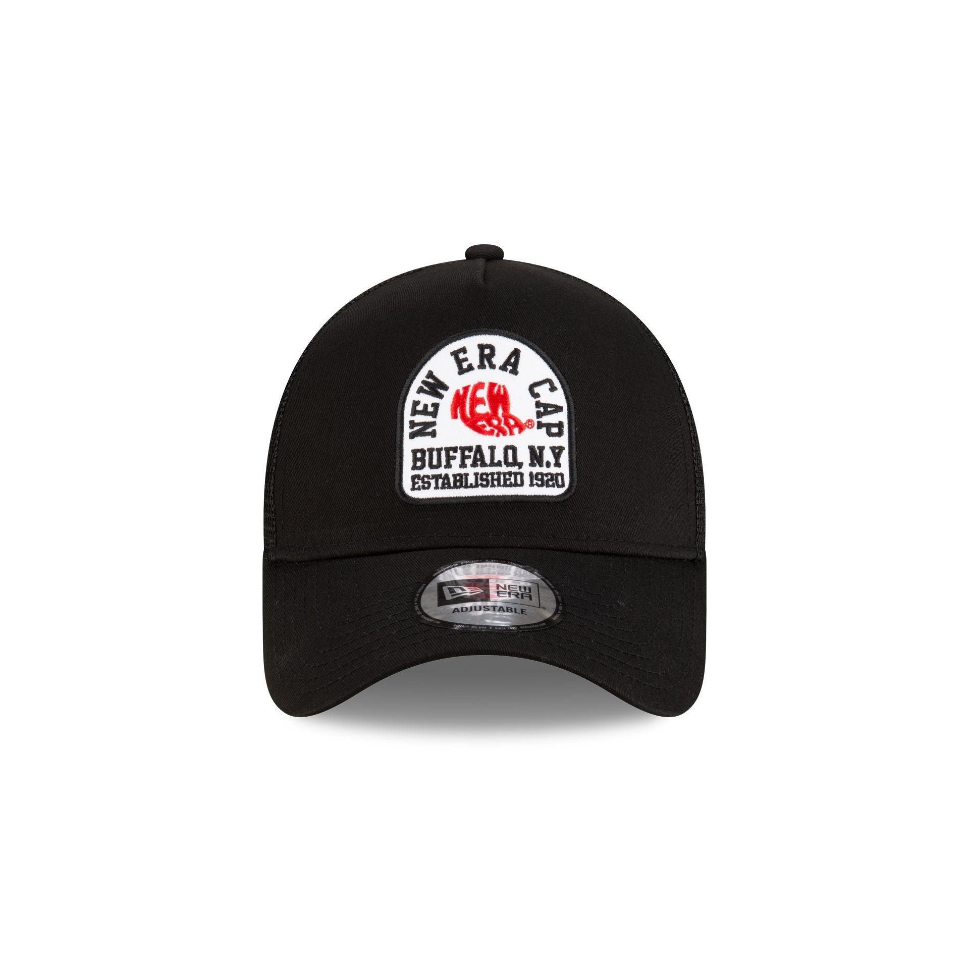 Atlanta Braves Logo Essentials Black 9FORTY A-Frame Snapback Hat Male Product Image