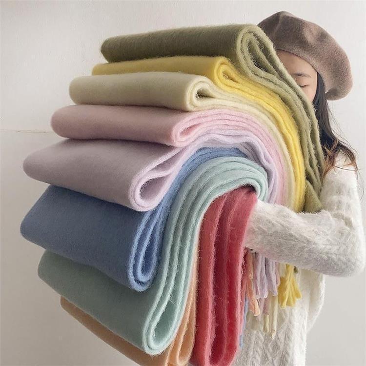 Fringed Plain Scarf Product Image