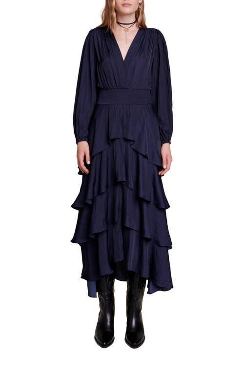 Womens Ruffled Midi Dress Product Image