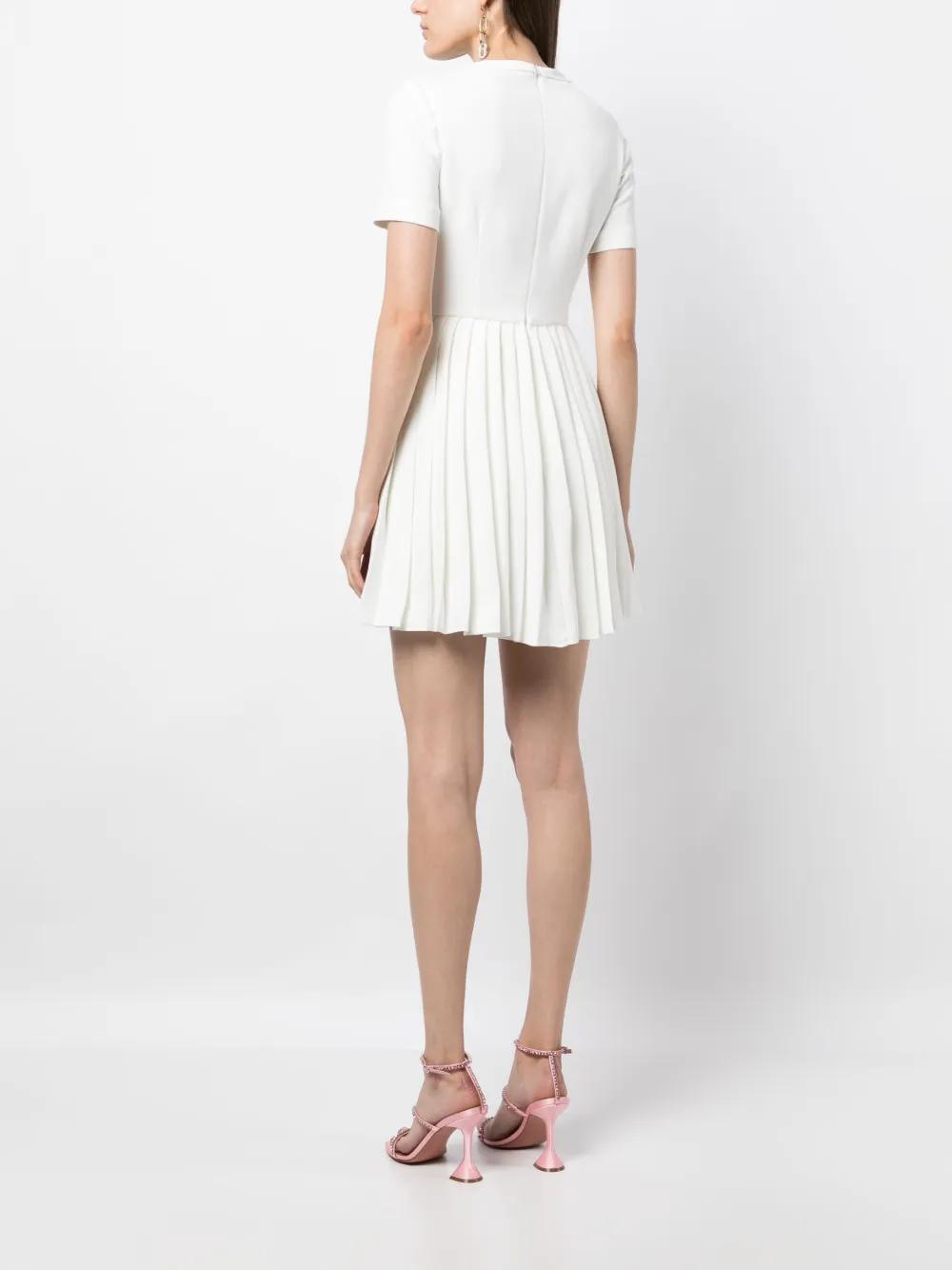 bow-detail pleated minidress Product Image
