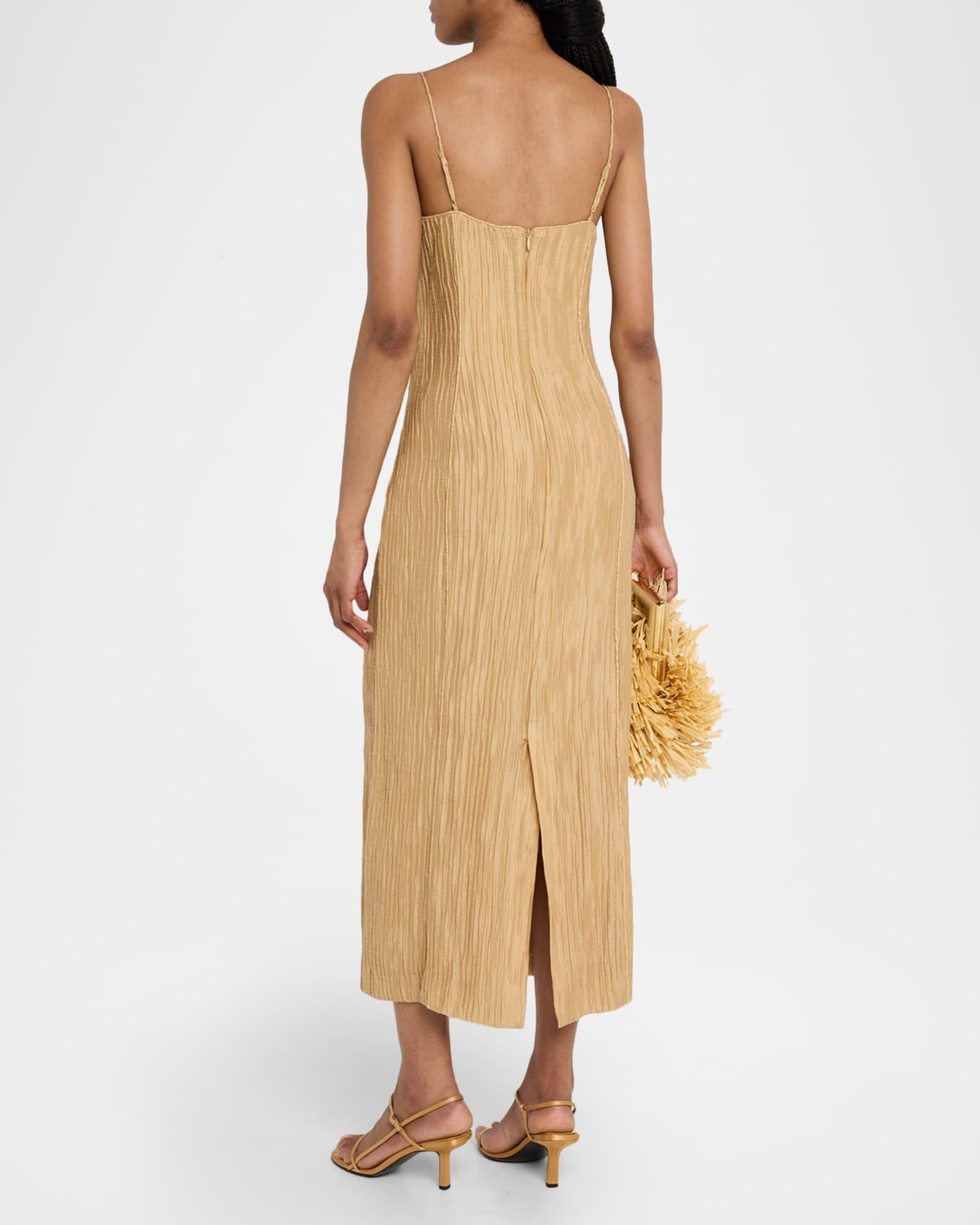 Lucille Sleeveless Crinkled Midi Dress Product Image