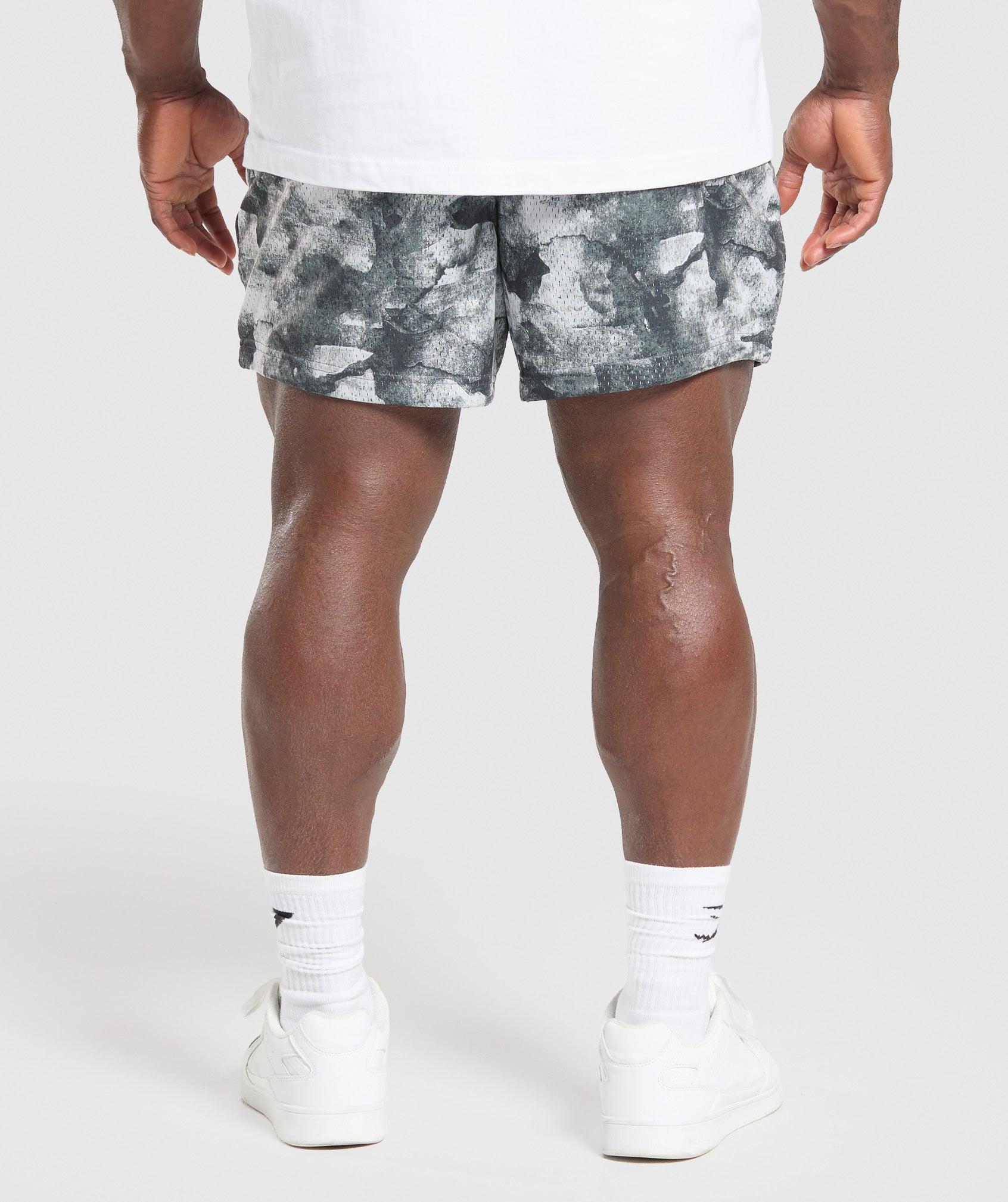 Gymshark Lifting Mesh 5" Shorts - Metal Grey Male Product Image