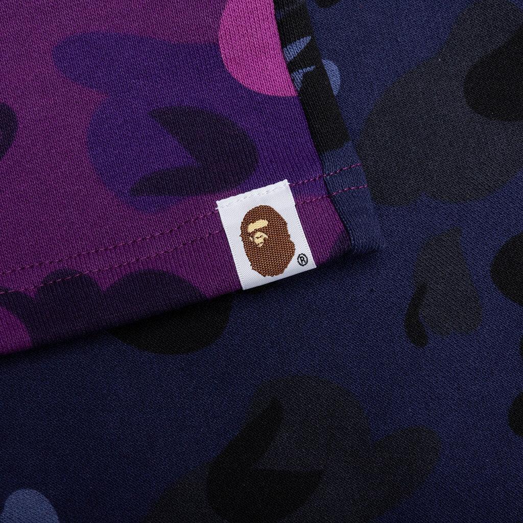 Crazy Camo Shark Sweat Shorts - Purple Male Product Image