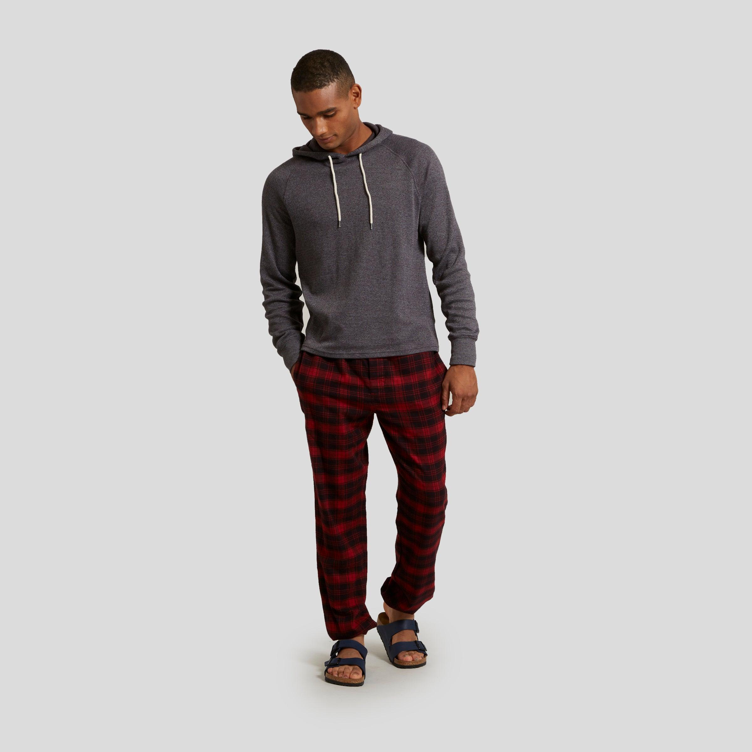 Peterman's Flannel PJ Drawcord Pant - Burnt Russet Black (Final Sale)* Product Image