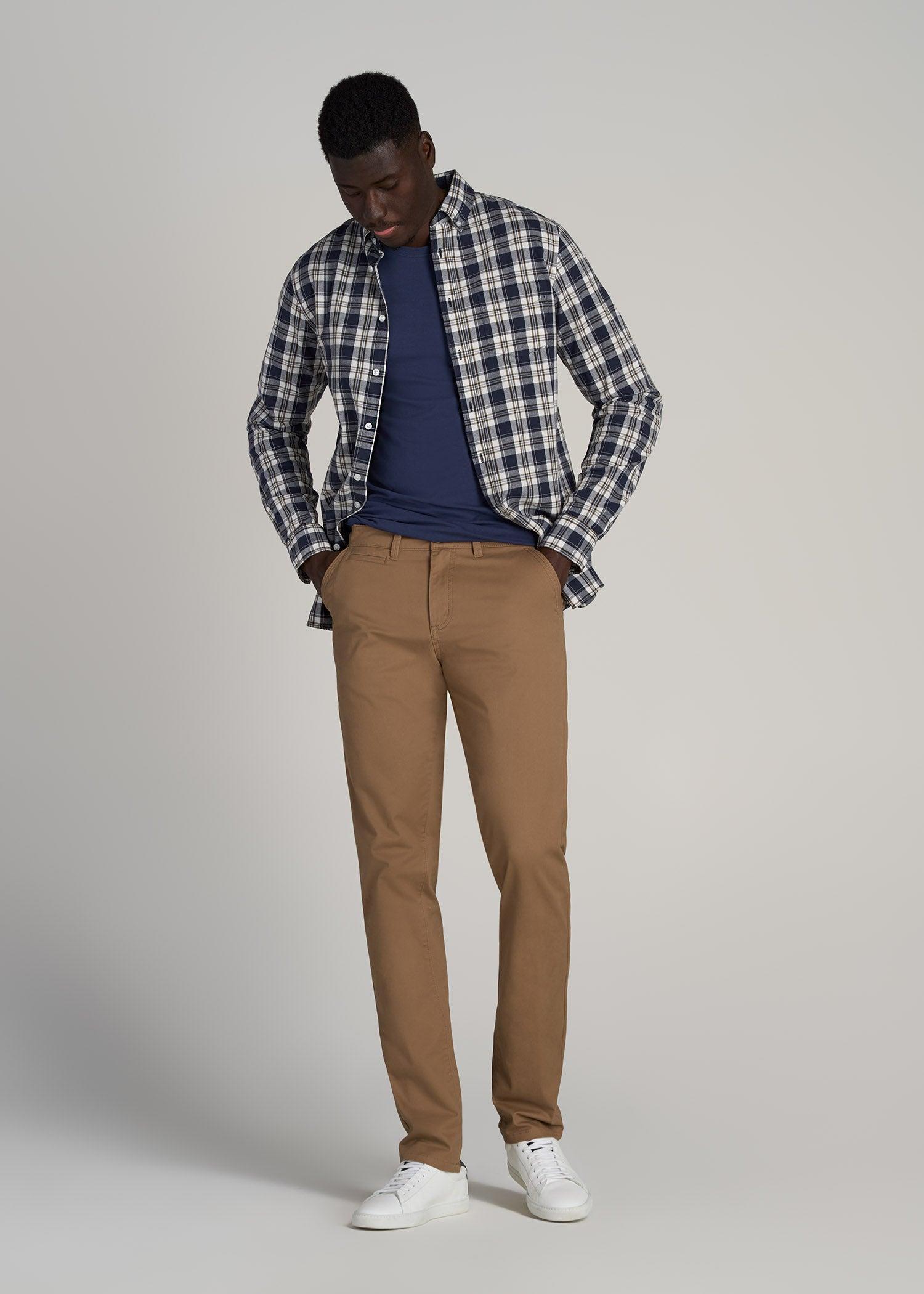 Carman TAPERED Chinos for Tall Men in Russet Brown Product Image