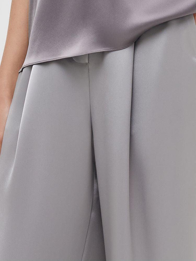 Acetate Straight Glossy Women Pants Product Image